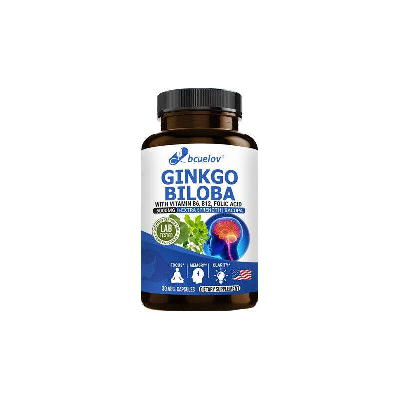 Ginkgo Biloba Extract High Strength 5000mg Capsules Blood Circulation Memory