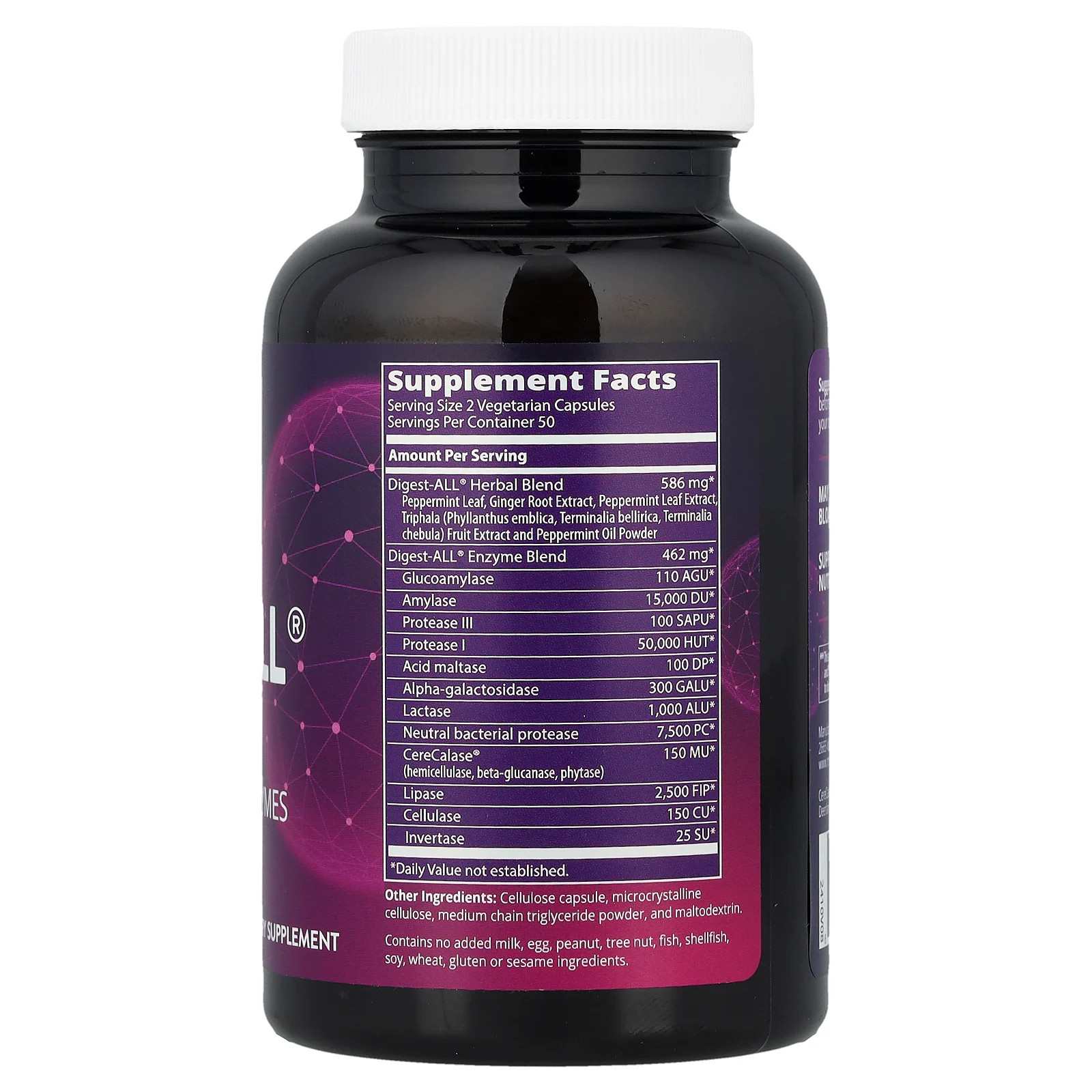 MRM Digest-All 100 Vegetarian Capsules Egg-Free, Fish Free, Gluten-Free,