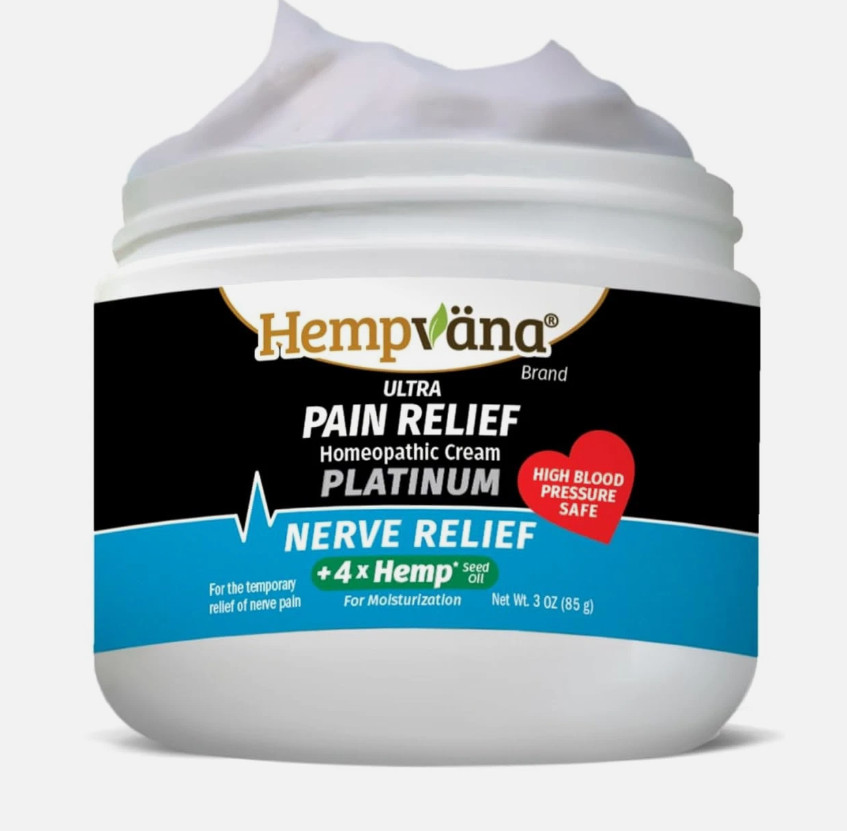 Hempvana Platinum Ultra-Strength Nerve Relief Cream w100% Pure Hemp Seed Oil 3oz