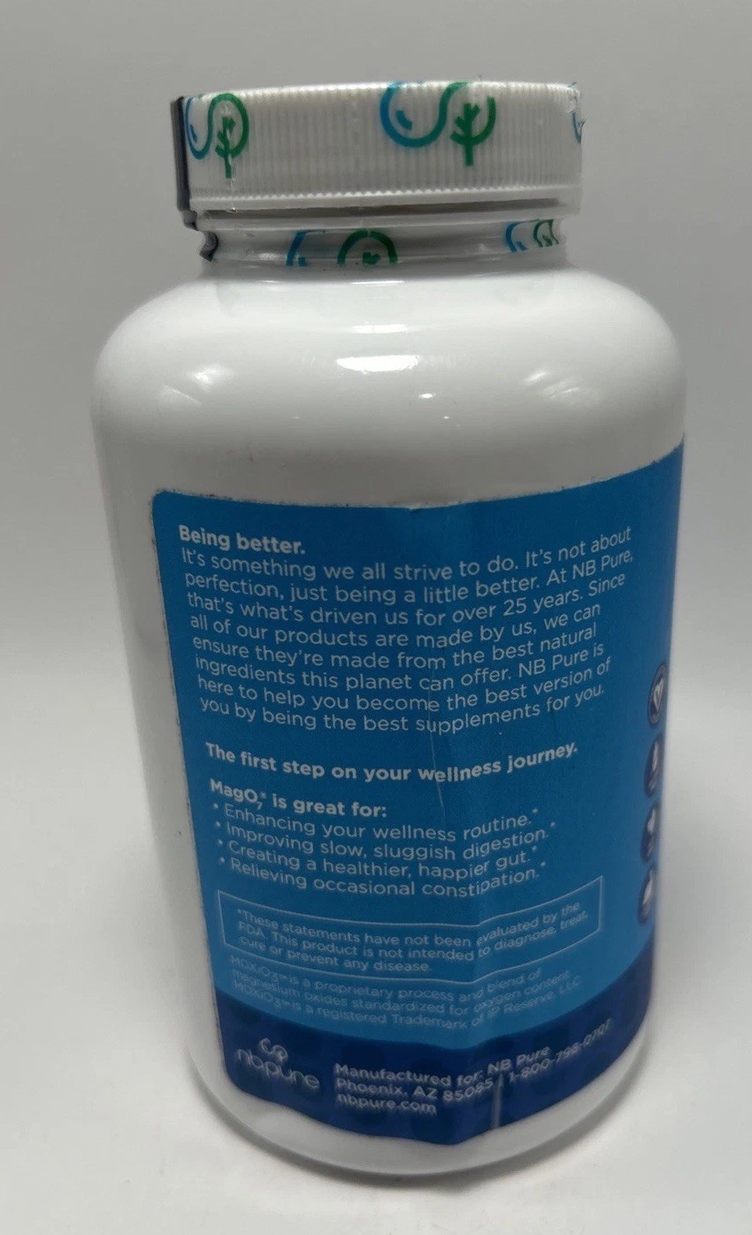 NB Pure MagO7 Cleanse Supplements 180 Capsules Pure Vegan Oxygen Based Exp 8/26