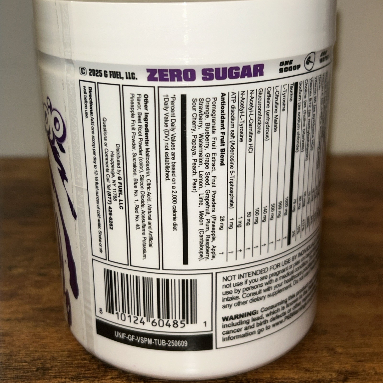 4x G FUEL Projekt Melody Baka Blast – Black Currant Raspberry Cherry EXP 07/2028