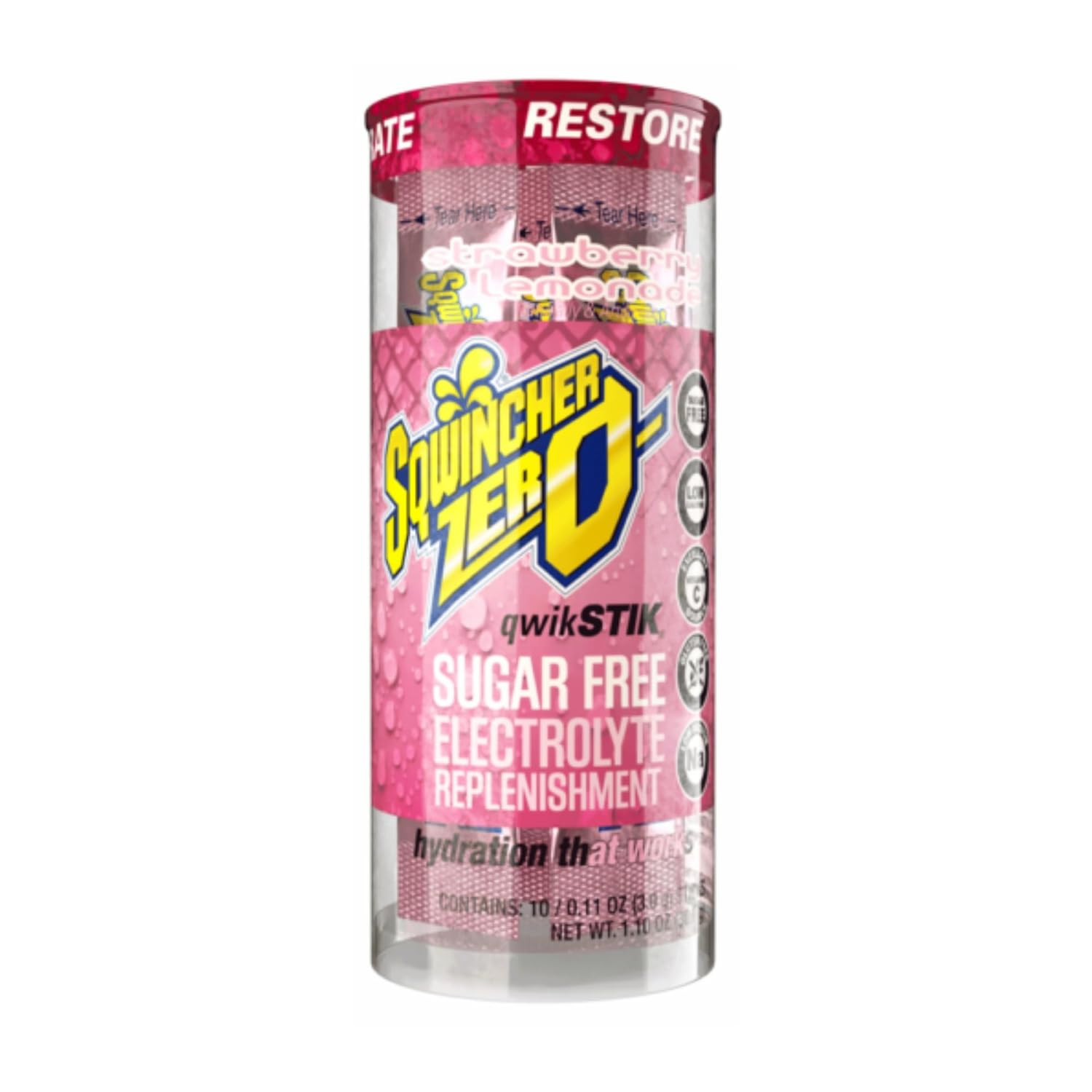 Electrolyte Powder Mix Sugar Free 40 Sticks Hydration Energy Drink ZERO