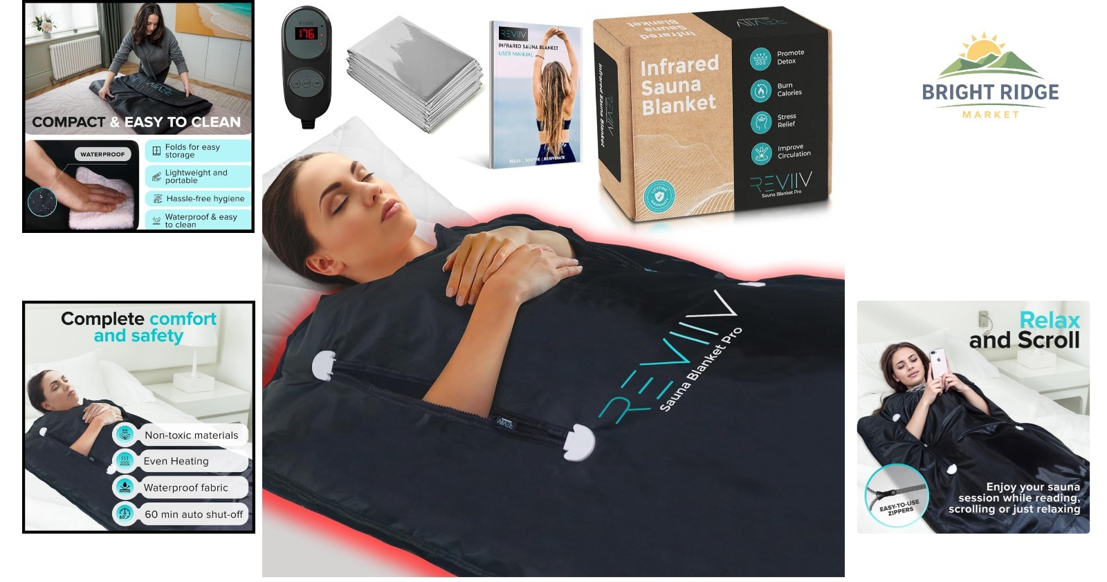 Detoxifying Sauna Blanket with Adjustable Settings for Personalized Experience