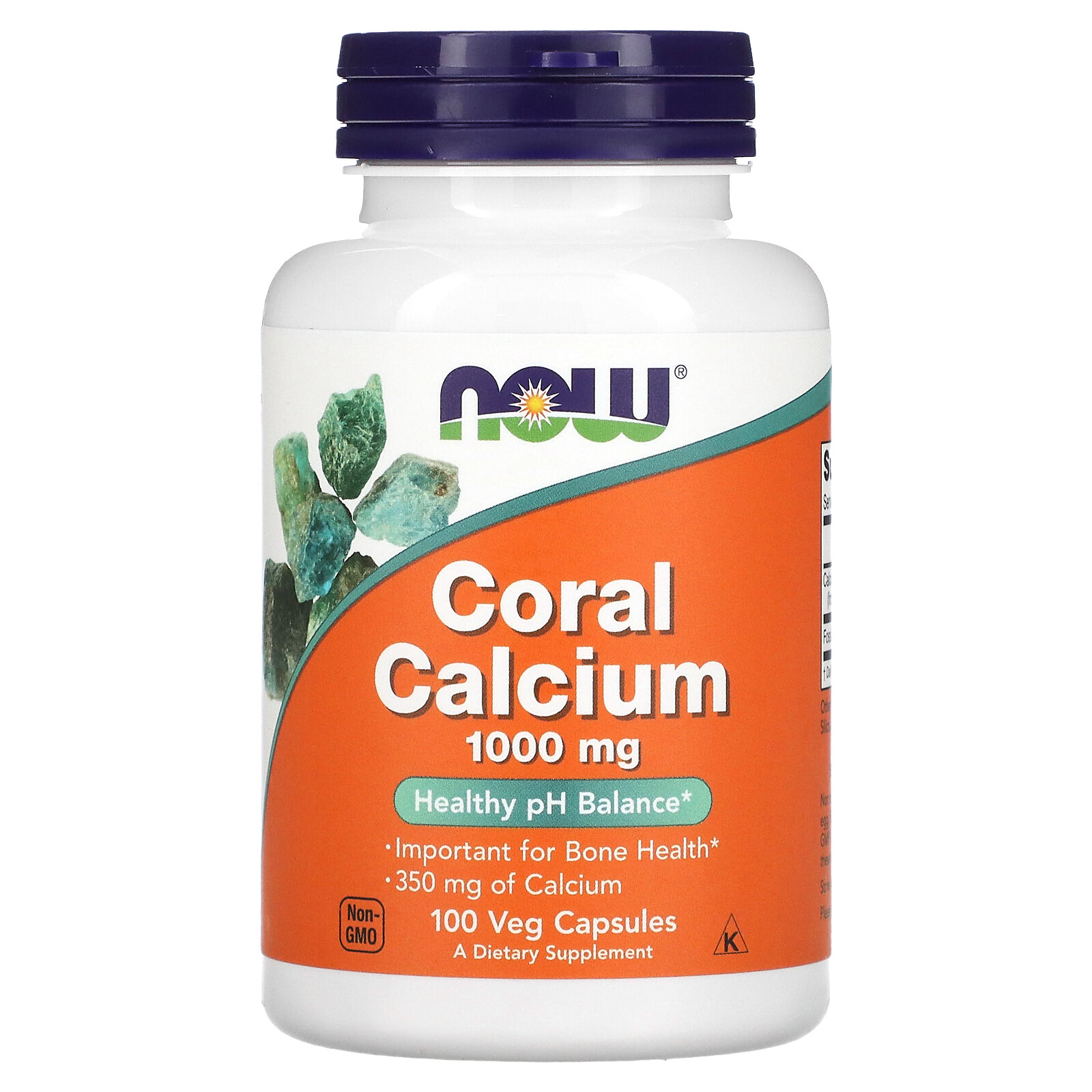 Now Foods Coral Calcium 1 000 mg 100 Veg Capsules GMP Quality Assured, Kosher