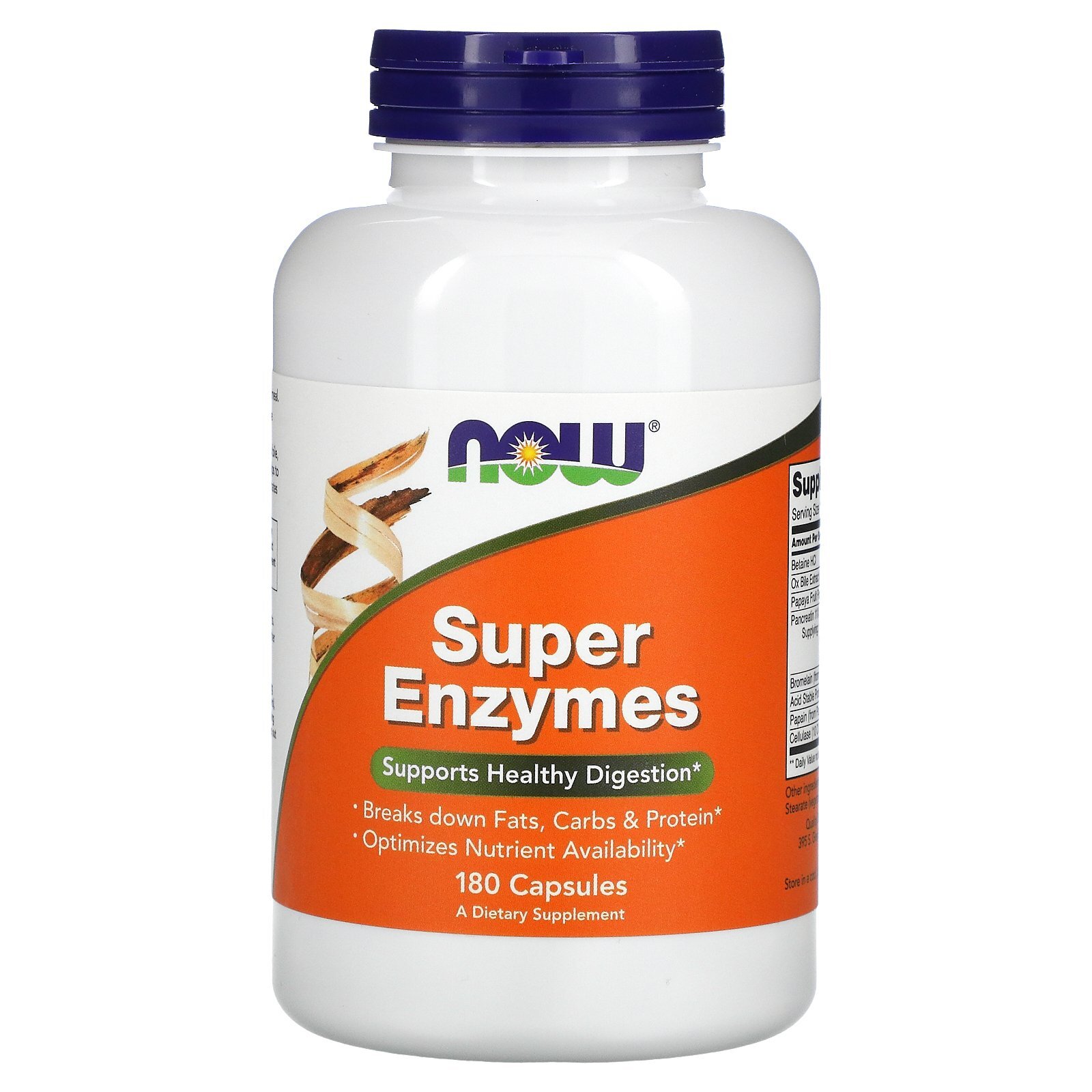 Now Foods Super Enzymes 180 Capsules GMP Quality Assured