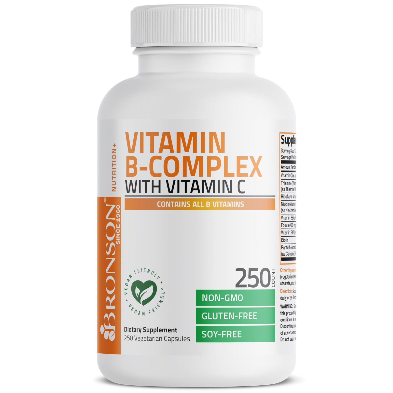 Bronson Vitamin B Complex with Vitamin C – Immune Health, Energy Support