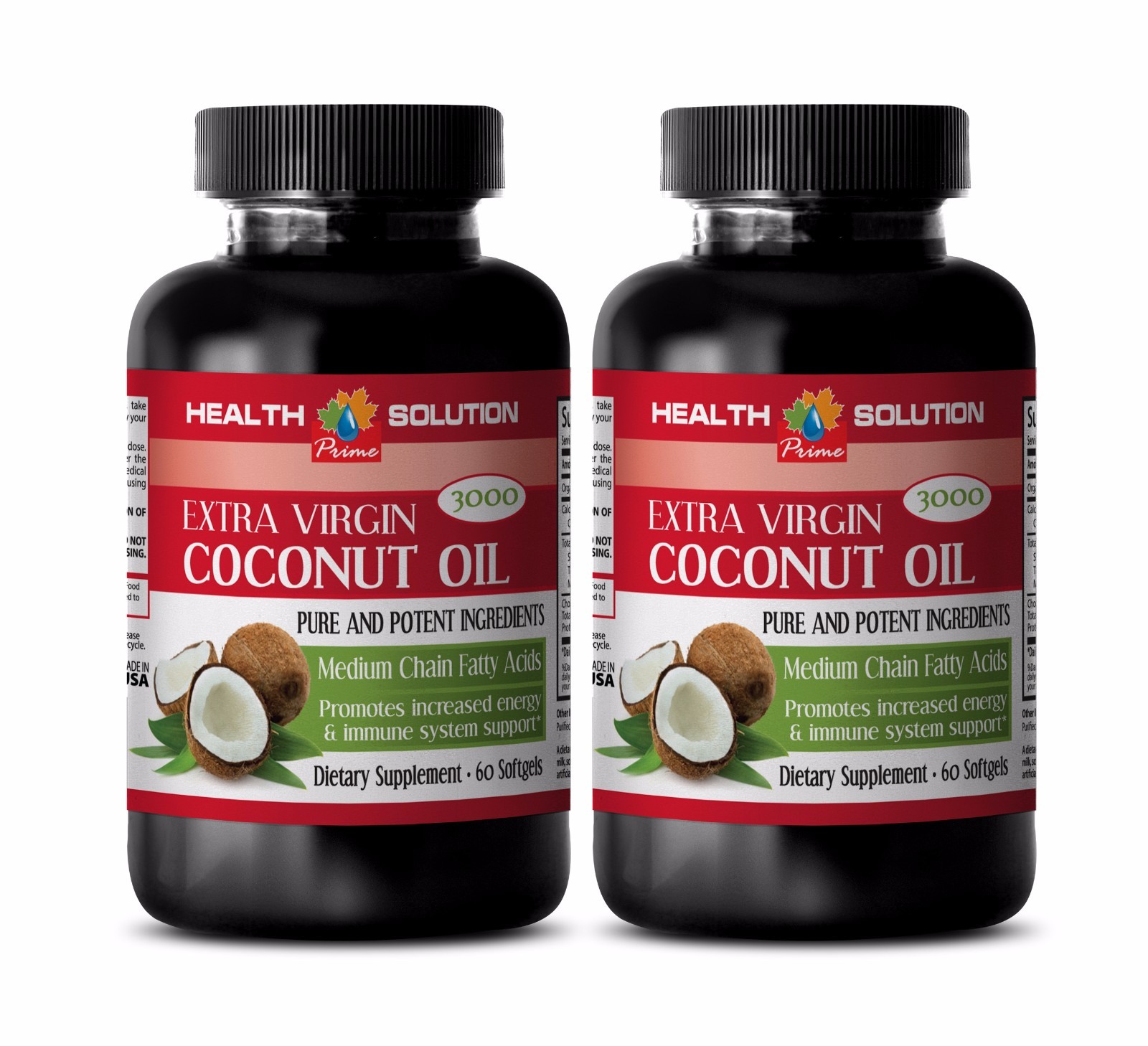 Antioxidant energy drink COCONUT OIL EXTRA VIRGIN 3000mg Immune support formula2