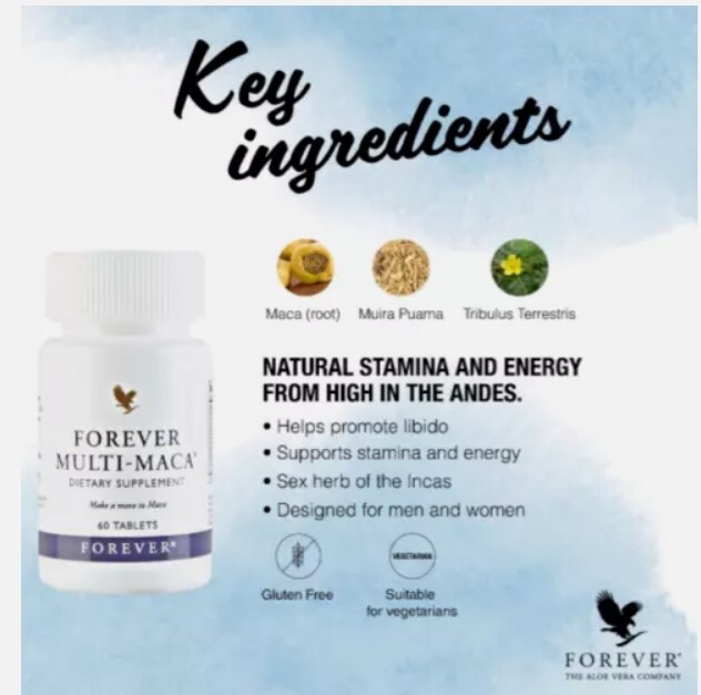 2 PACK OF Forever MULTI MACA Sexual Potency Libido Energy Stamina Kosher Halal