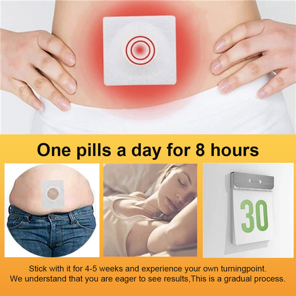 60-120Pcs Patch Diet Slimming Slim Weight Loss Adhesive Detox Pads Burn Fat US