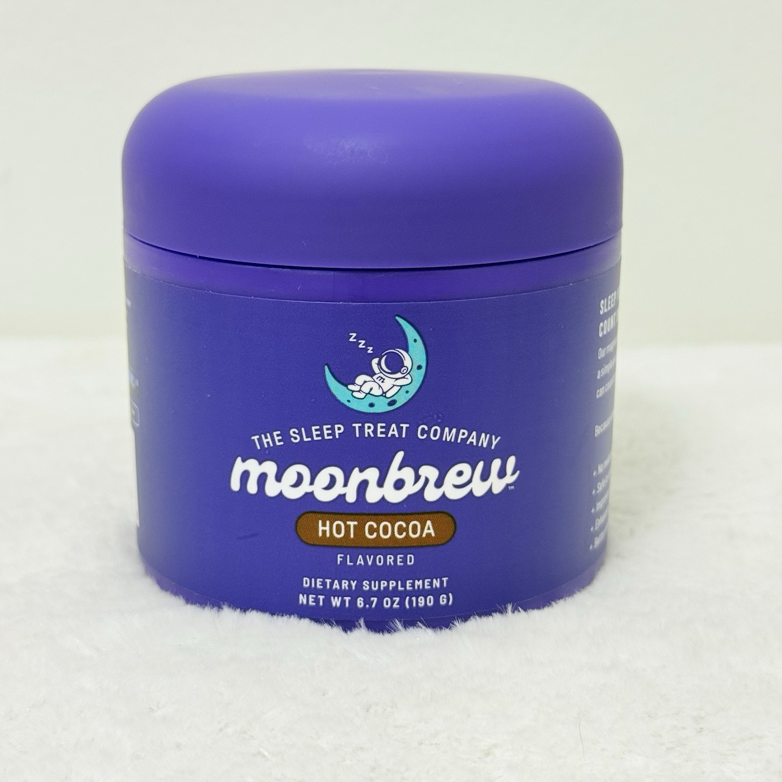 Moonbrew Hot Cocoa Magnesium Sleep Blend No Melatonin 6.7oz 25 Servings 02/28