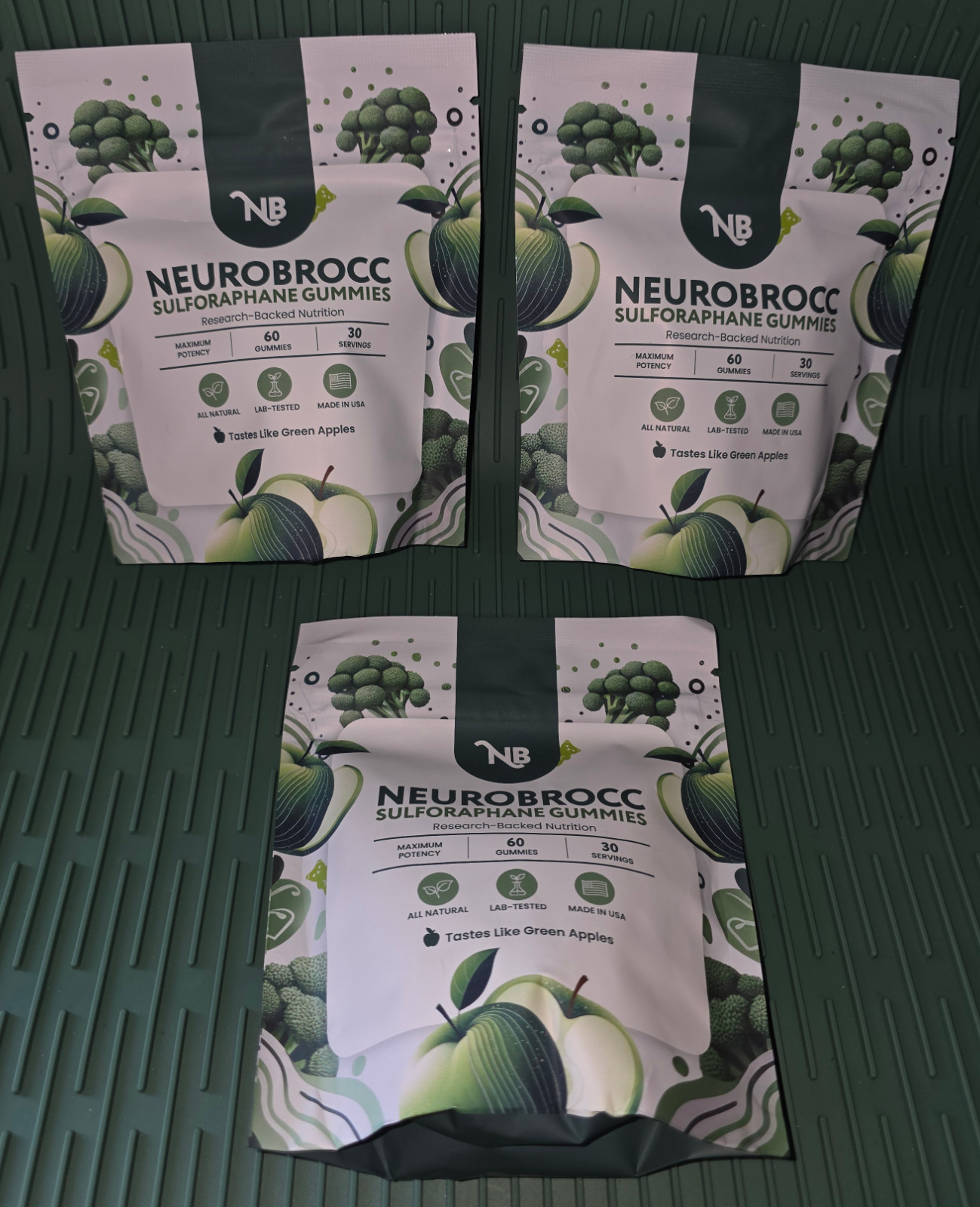 3x Neurobrocc Adult Sulforaphane Supplement Broccoli Sprout Extract 180x Gummies