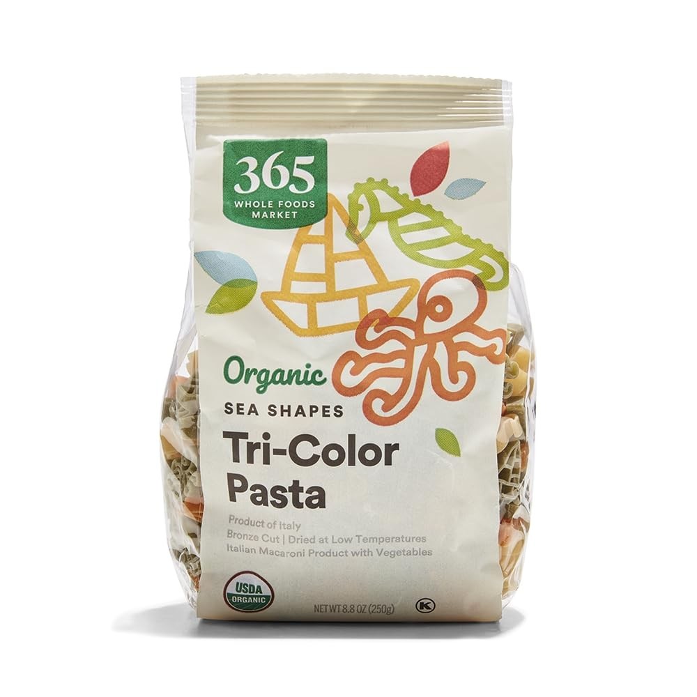 365 by Whole Foods Market, Organic TriColor Pasta, Sea Shapes, 8.8 Ounce