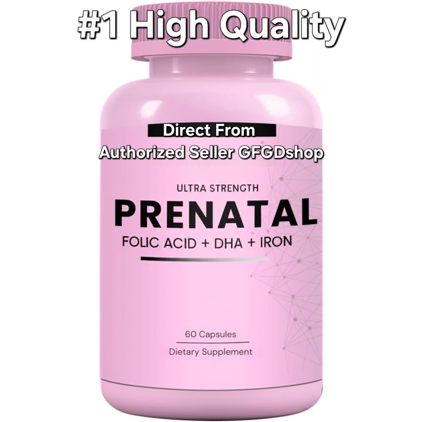 Prenatal Folic Acid Capsules Supplement DHA Iron Multivitamin Multimineral