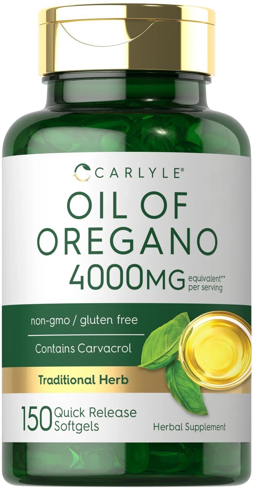 Oregano Premium Essential Oil 4000 mg 150 Softgel Capsule Supplement Pills |
