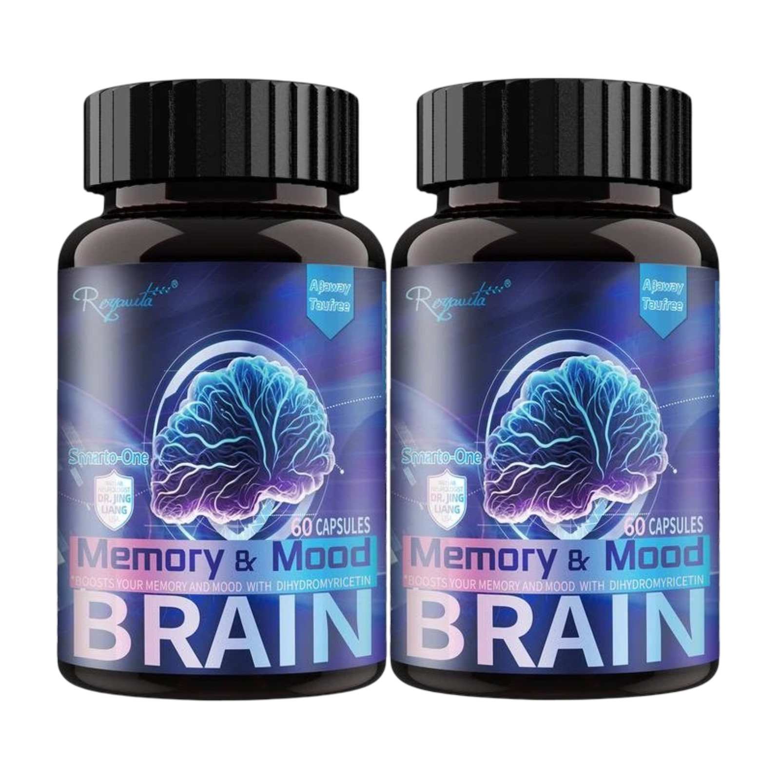 2-Pack Royavita Memory & Mood Capsules – Brain and Memory Capsules -120 Capsules