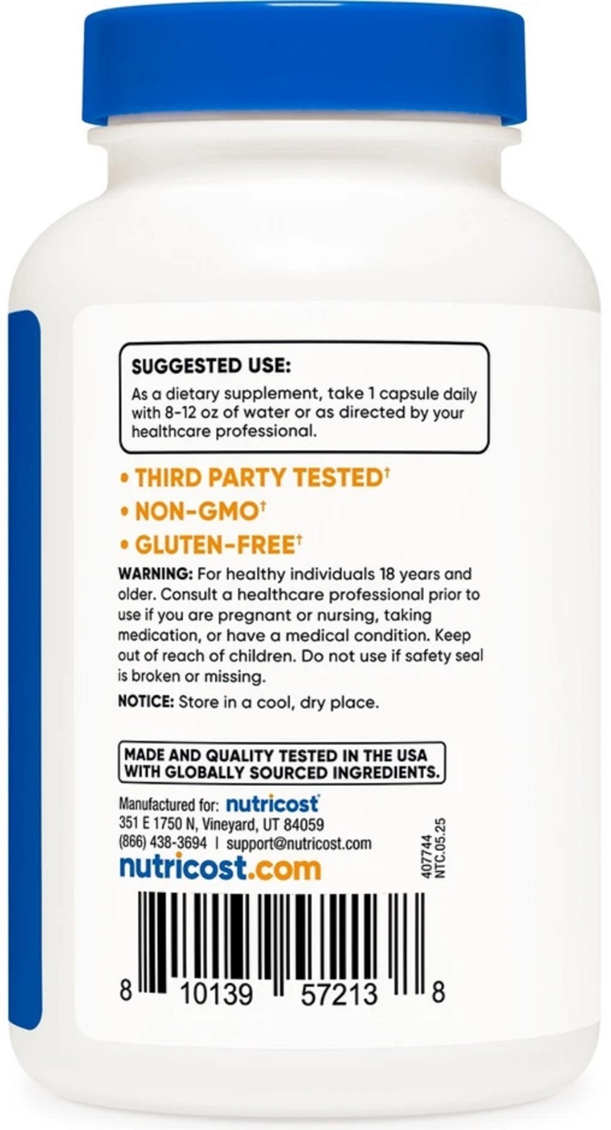 Nutricost Ashwagandha Root Herbal Supplement 600mg (120 Capsules)