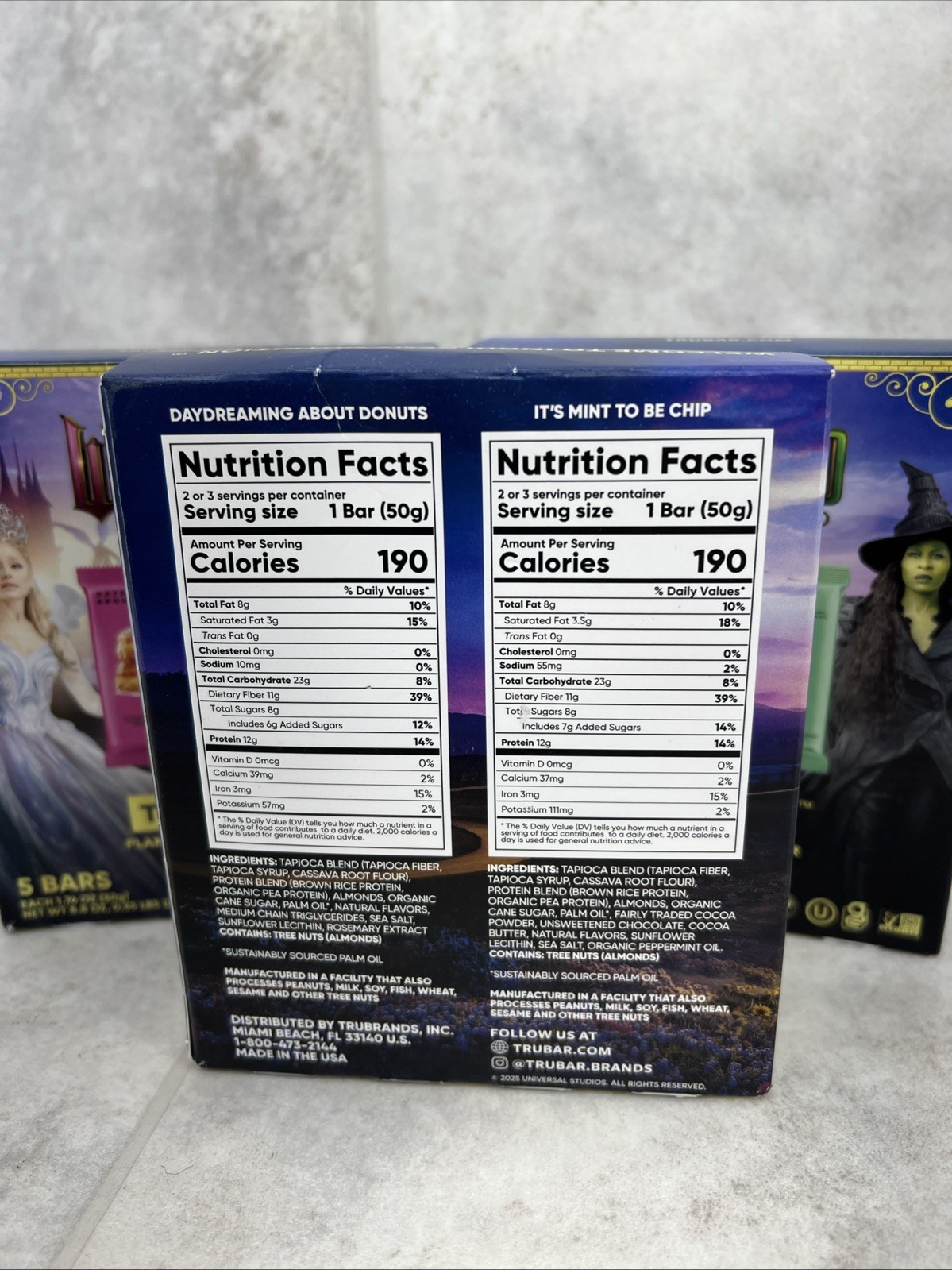 3 Boxes! Limited Edition TRUBAR *Wicked For Good* Protein Bars- 15 Total! 03/27