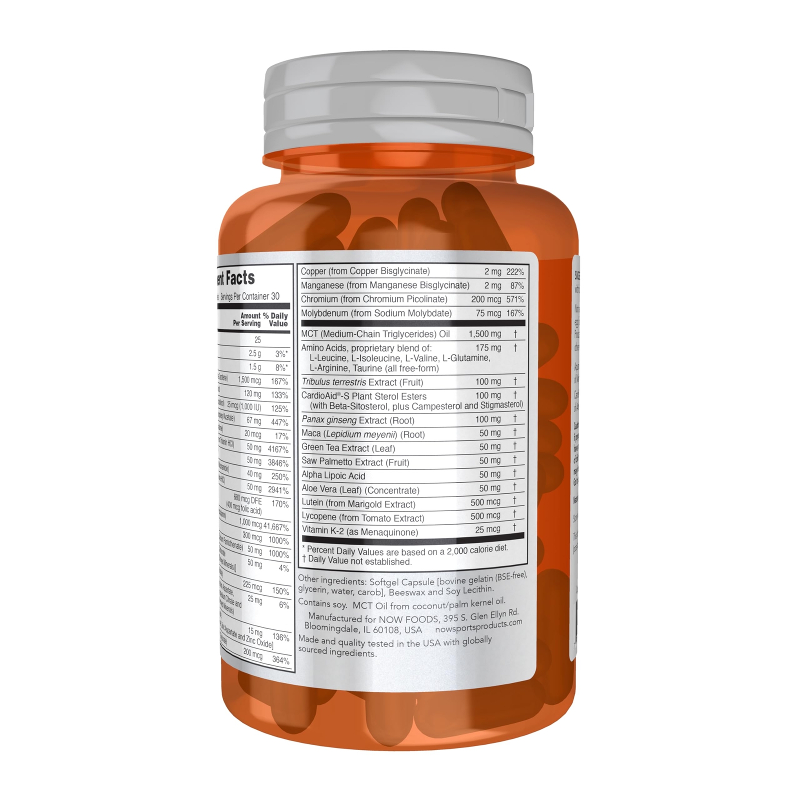 NOW Sports Men’s Extreme Multivitamin 90 Count with Amino Acids Herbal Extracts
