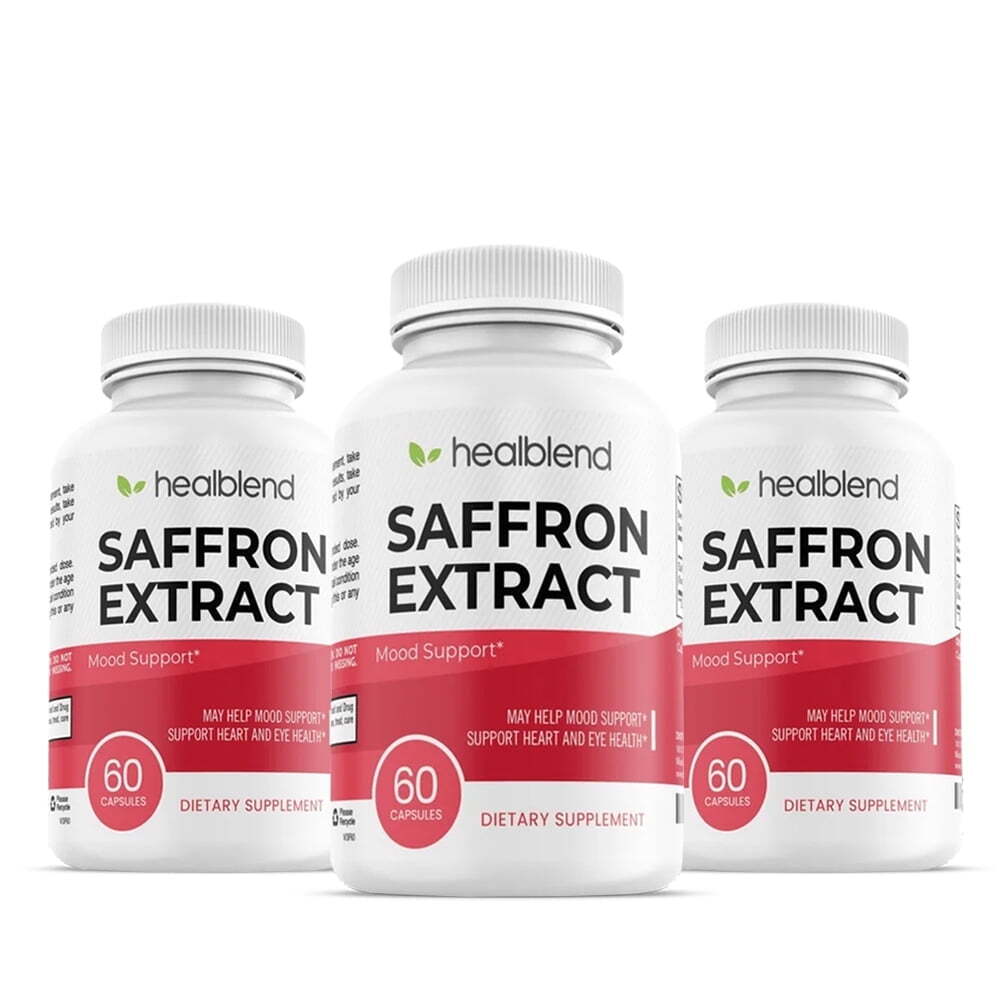 Pure Saffron Extract 88.5 mg – Mood, Focus, Vision and Heart Health Supplements