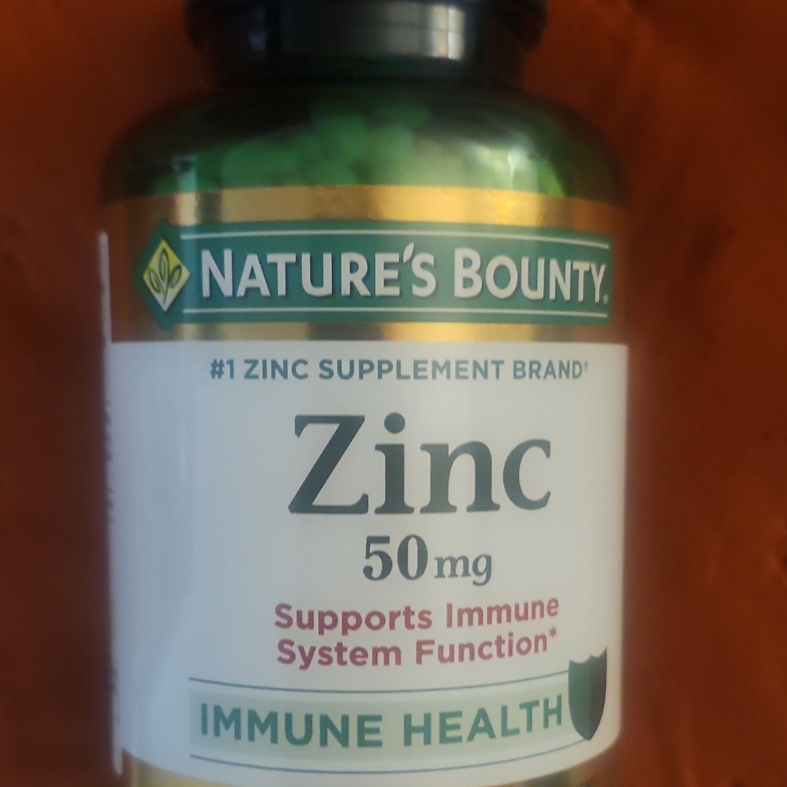 Nature’s Bounty Zinc 50 mg Tablets 100 Count Mineral Immune Support