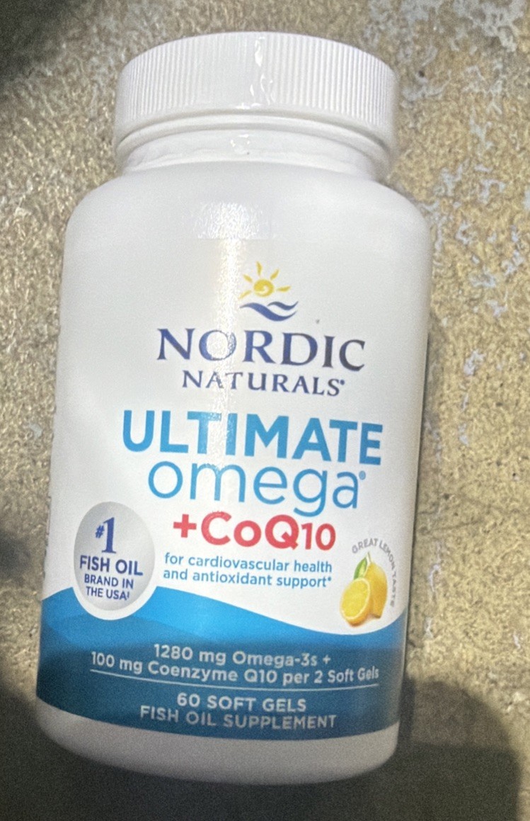 Nordic Naturals Ultimate Omega + CoQ10 | 100mg, 60 Soft Gels Exp 11/2027+