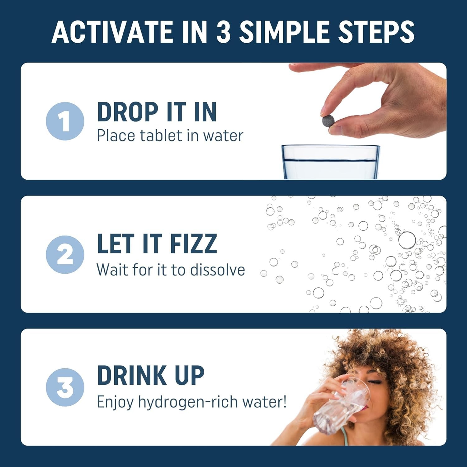 Molecular Hydrogen Tablets for Drinking Water with Magnesium | Highest Concentra