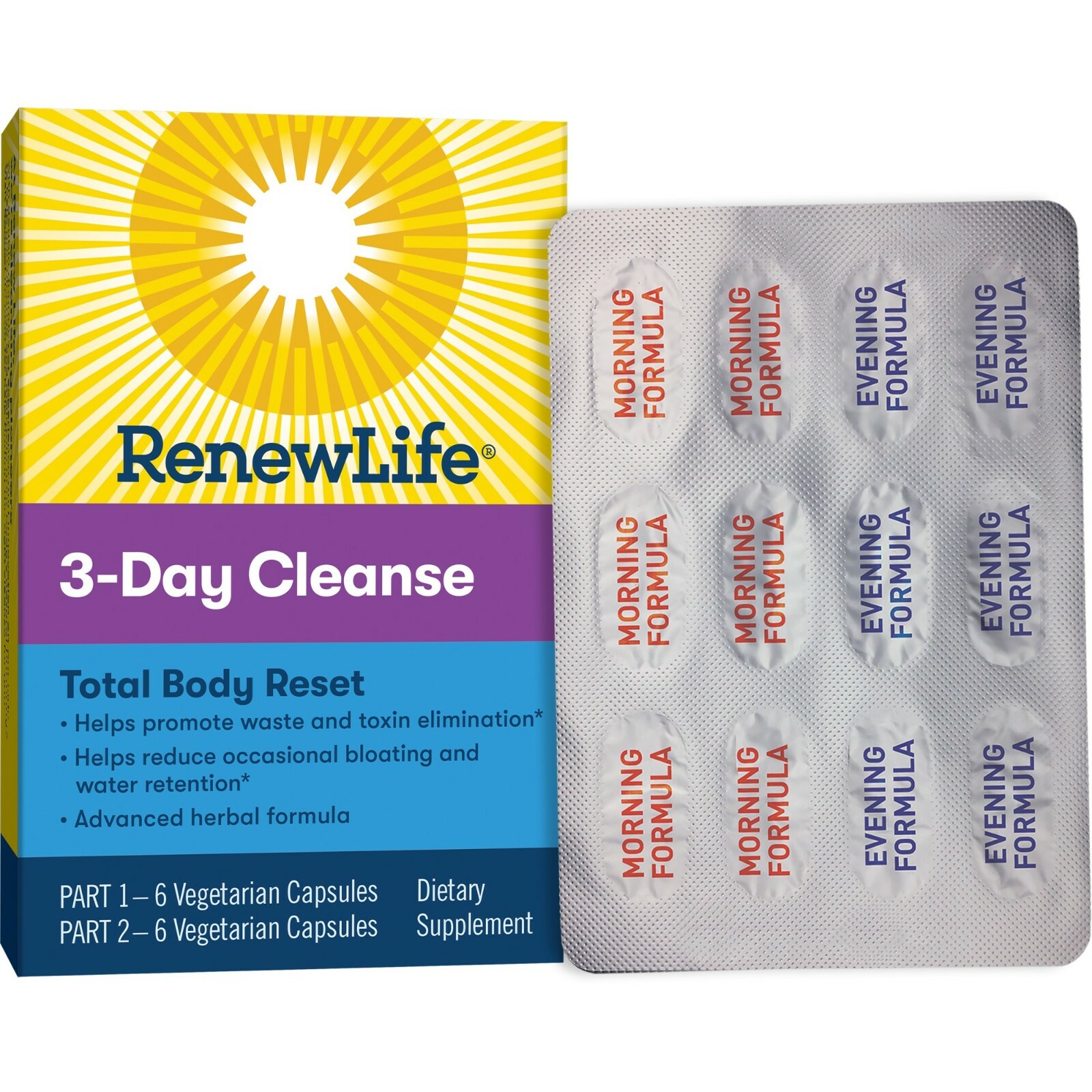 Renew Life Adult Total Body Reset Cleanse, 3-Day Program, 12 Capsules..