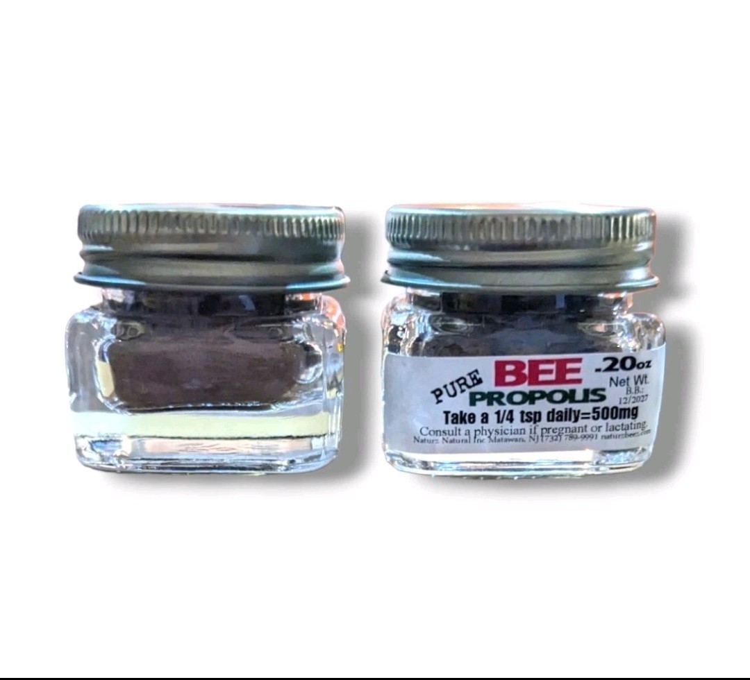 BEE PROPOLIS 0.5oz (2 Jars= Total 1oz) CONVENIENCE Size 100% PURE RAW PROPOLIS