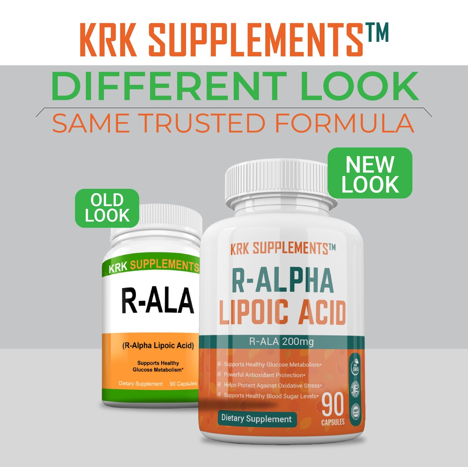 1 Bottle R-ALA R-Alpha Lipoic Acid 200mg Antioxidant Blood Sugar Glucose Support