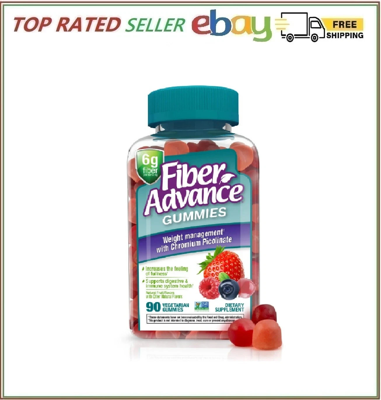 Fiber Advance Weight Management Gummies | 100% Plant Based Fiber for Digestiv…