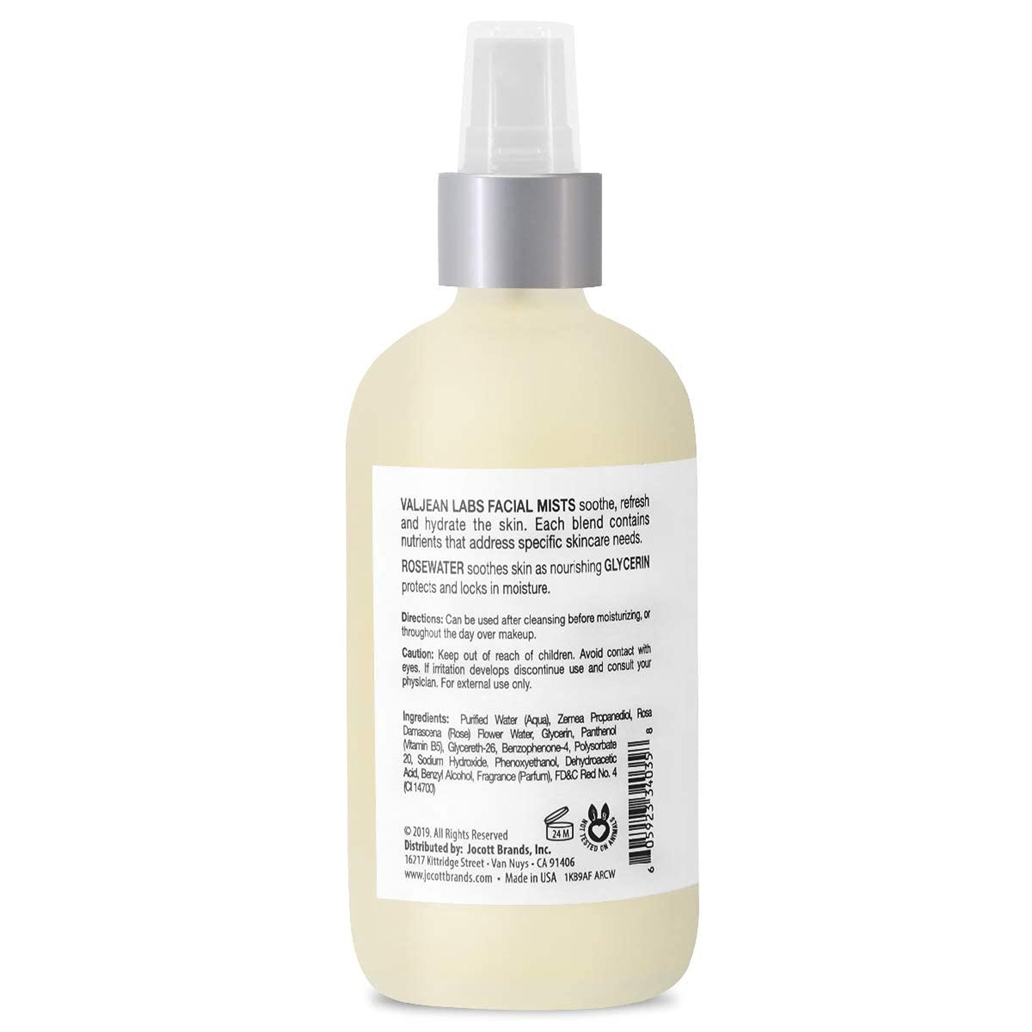VALJEAN LABS Face Mist – Calm | Rosewater + Glycerine | Calms, Moisturizes, S…