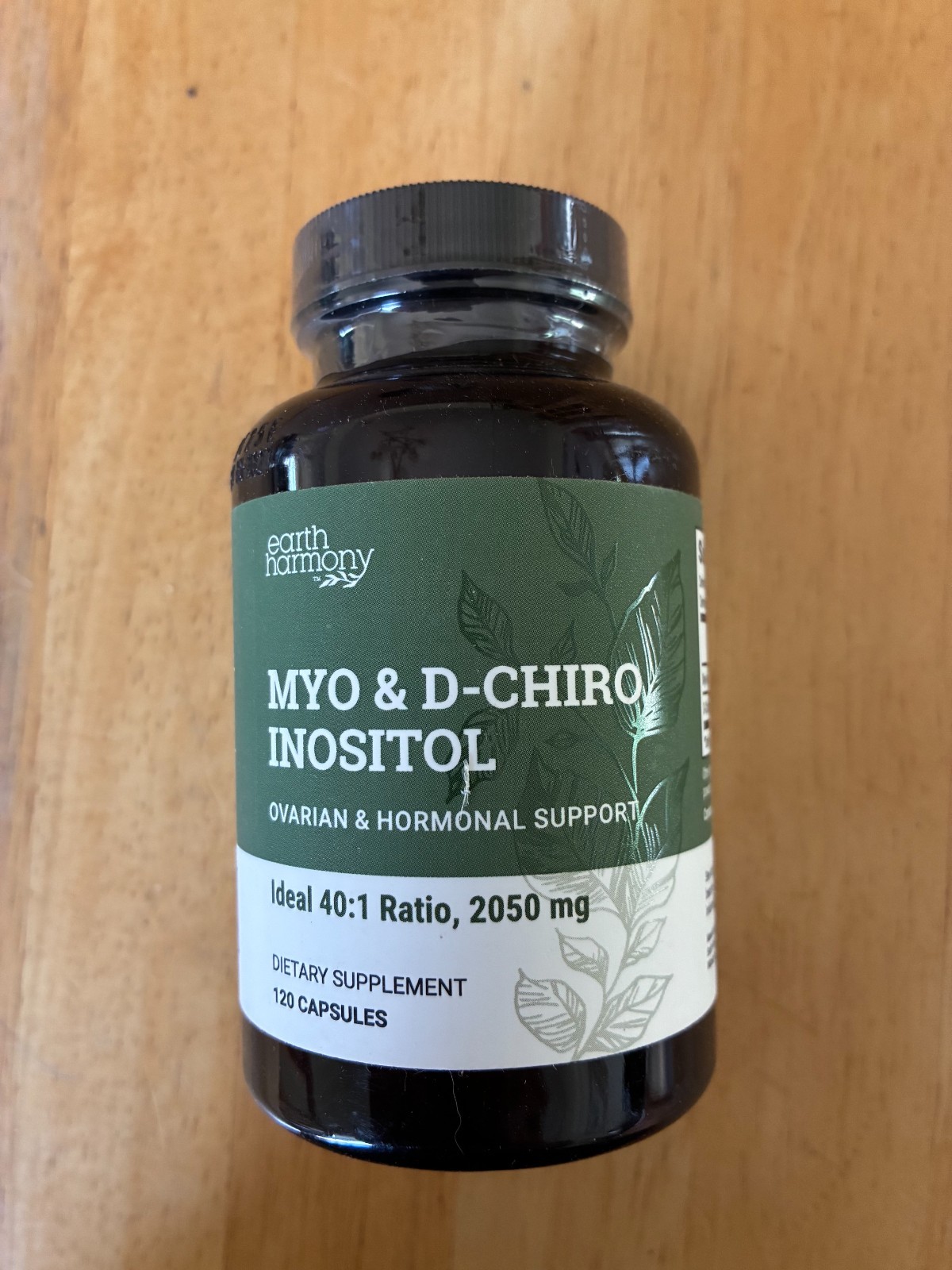 Earth Harmony Myo & D-Chiro Inositol Supports Normal Cycles Fertility 120 Caps