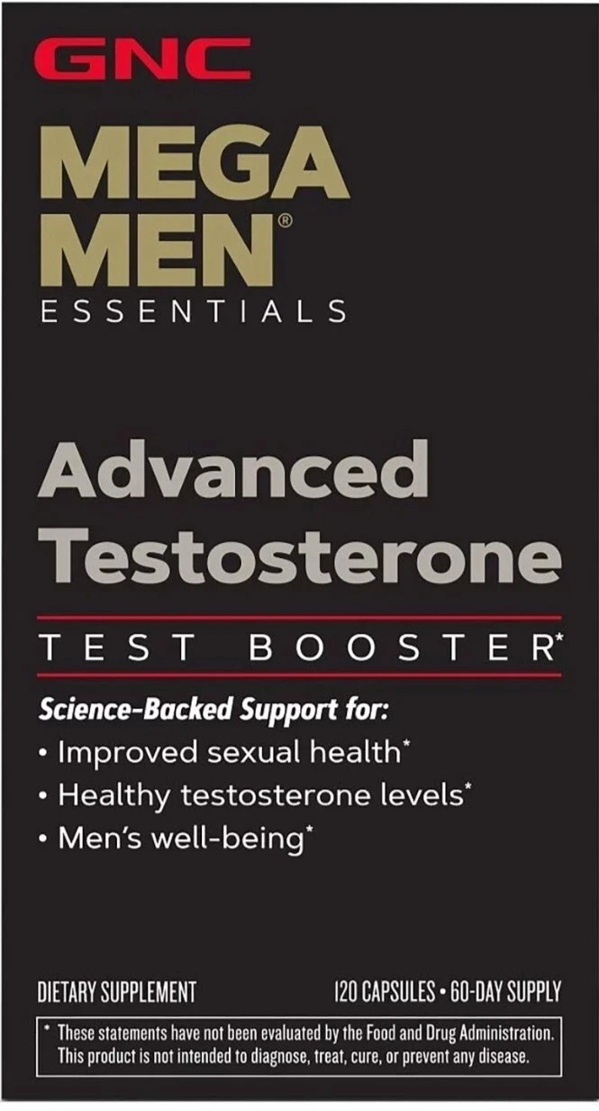 GNC Mega Men Advanced Testosterone Booster, 120 Capsules Exp 12/2027