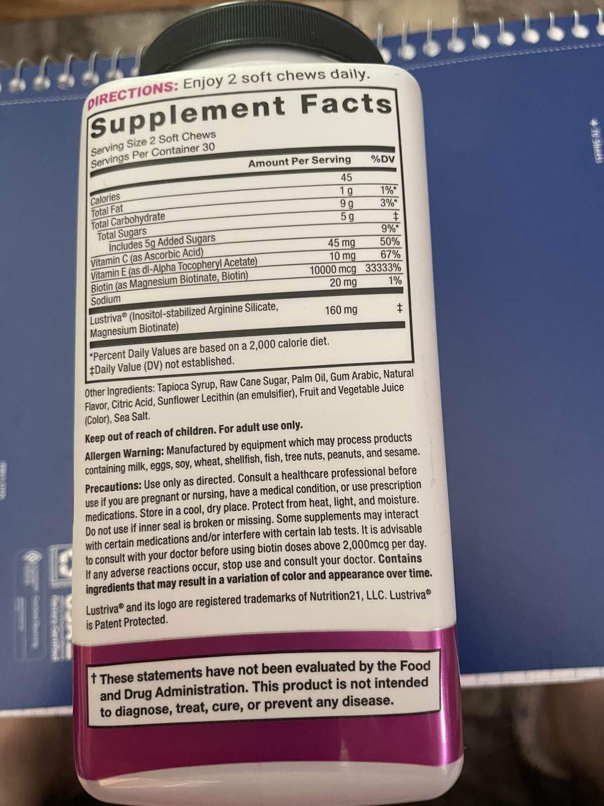 Force Factor Hair Growth Accelerator Berry Blast Soft Chews – 60 ct. Bb-10/2027