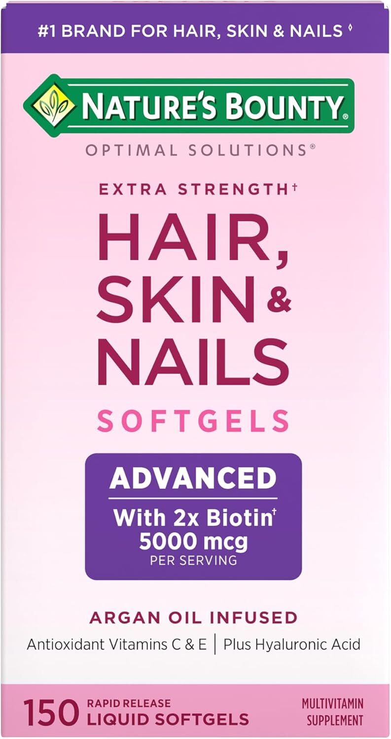 Nature’s Bounty Advanced Hair, Skin & Nails, Argan-Infused Vitamin…