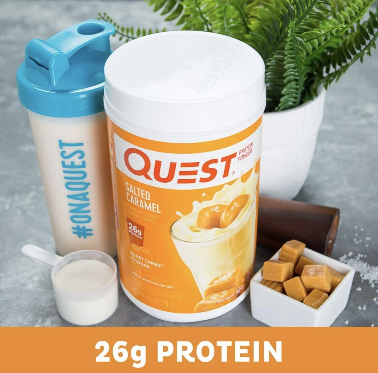 Quest Nutrition Protein Powder Salted Caramel 1.6 lbs 21 Servings EXP 07/2025