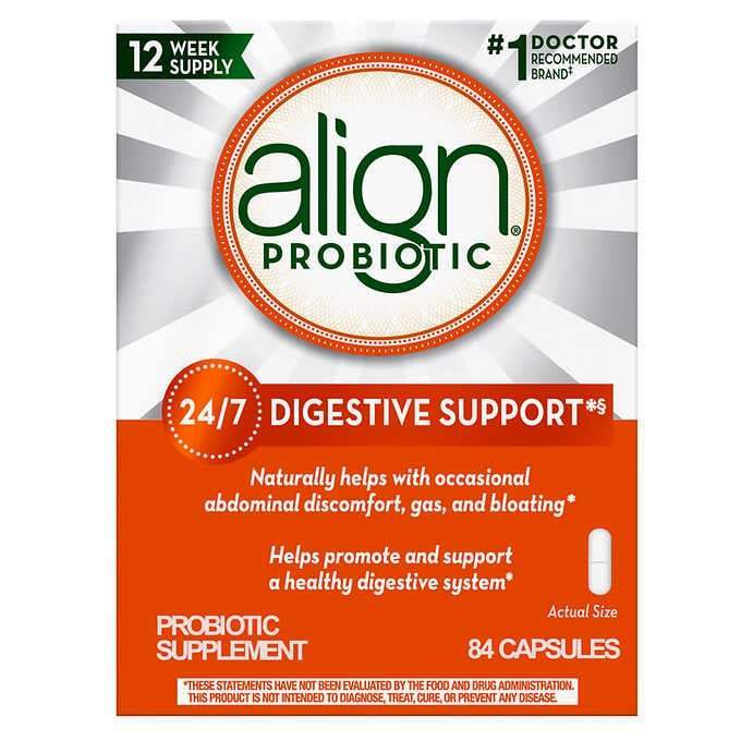 align Daily Probiotic Supplement, 84 Capsules, EXP 07/25+
