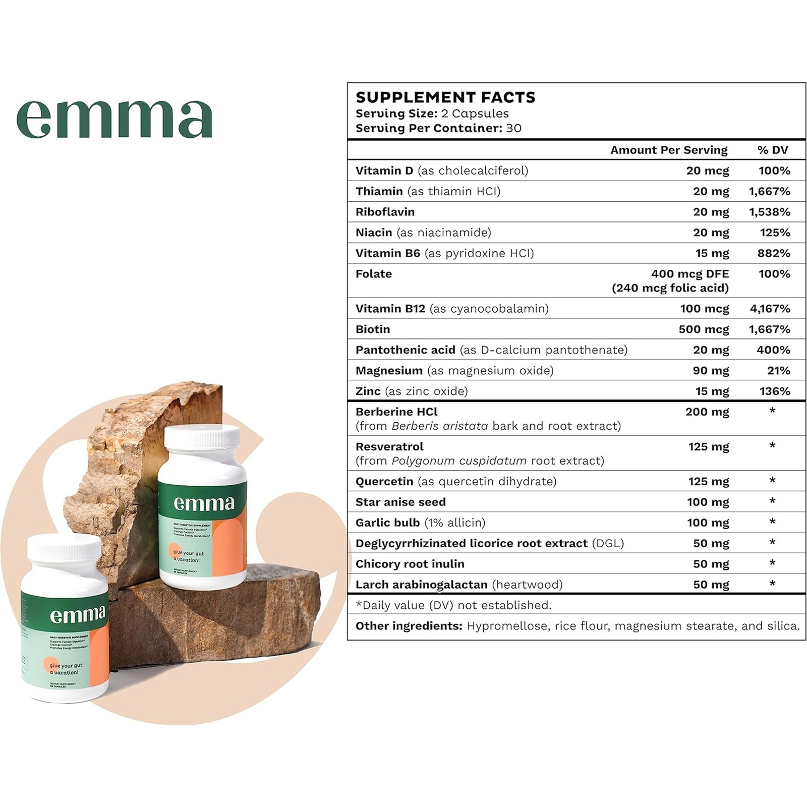 3PK Emma Relief Detox Colon Cleanse Intestinal Digestion Formula