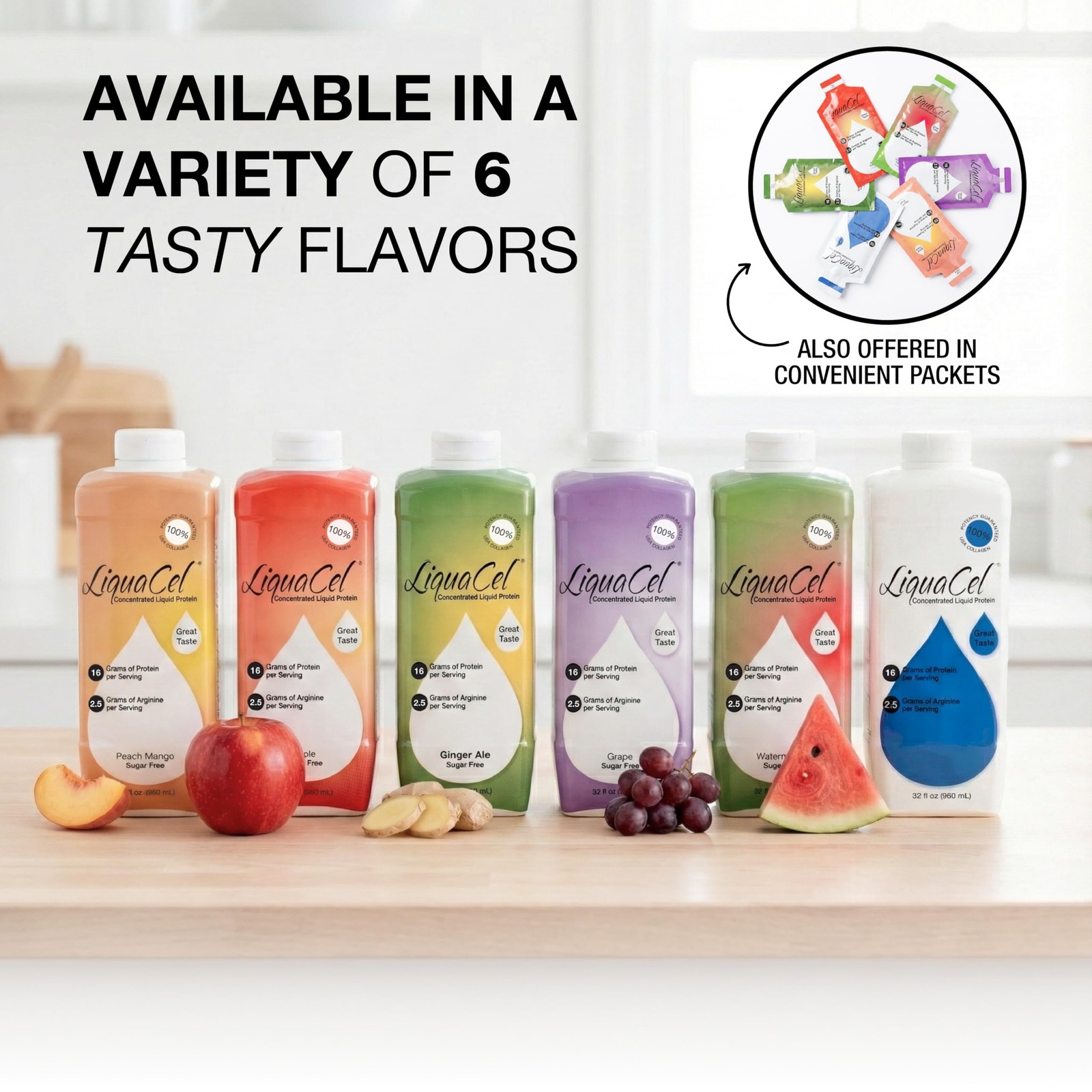 LiquaCel Concentrated Liquid Protein, Watermelon Flavor, ReadytoDrink, 16g Hy…