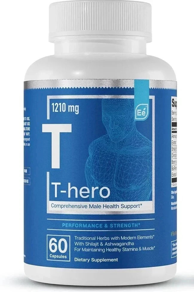 Authentic Essential Elements T-Hero Male Health Supplement Brand, FS | Pack of 2