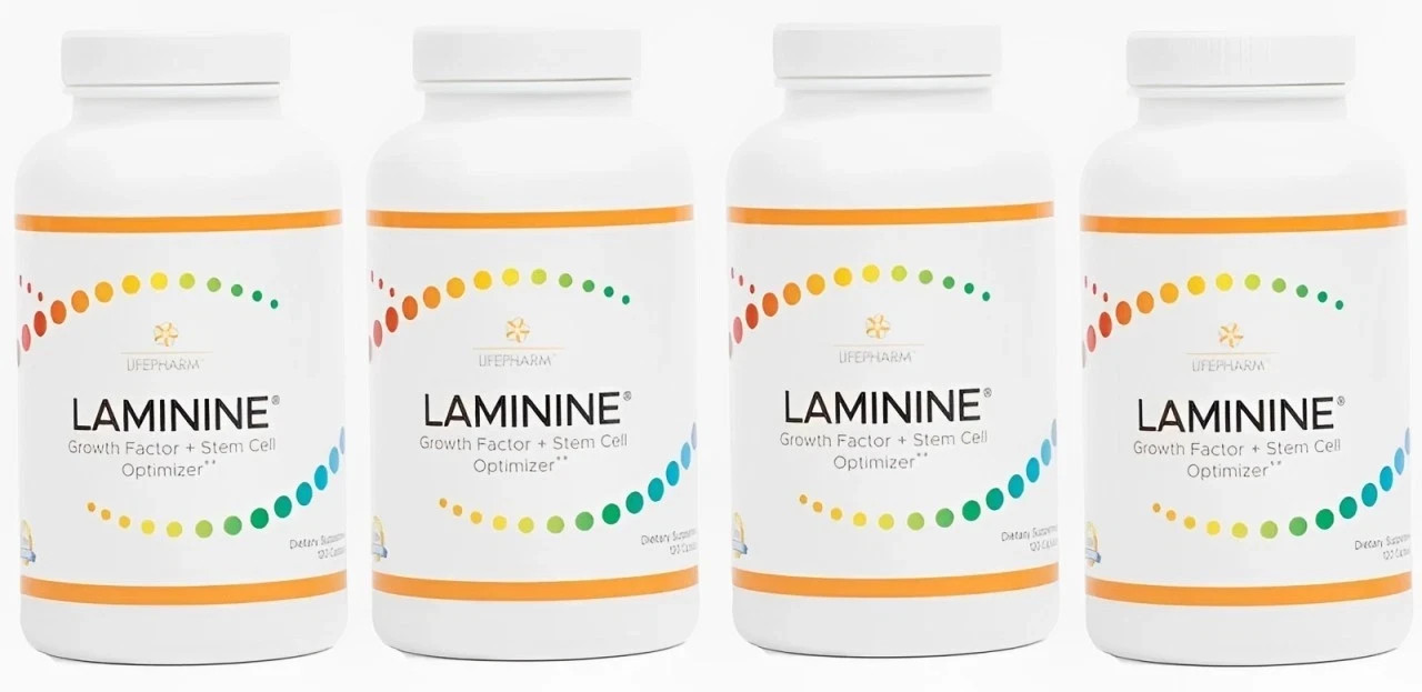 4 AUTHENTIC LifePharm Laminine Supplement 120 Capsules Total – EXP 07/2026!