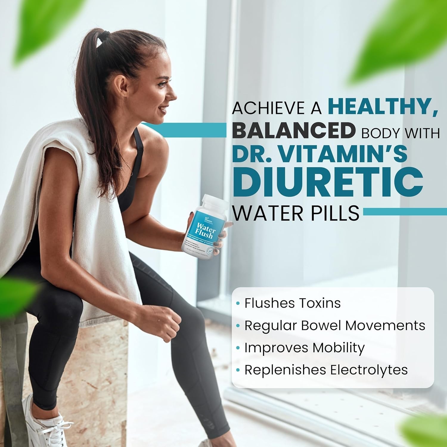 Dr. Vitamin Water Flush Pills Relief For Retention Weight Loss Detox Herbal