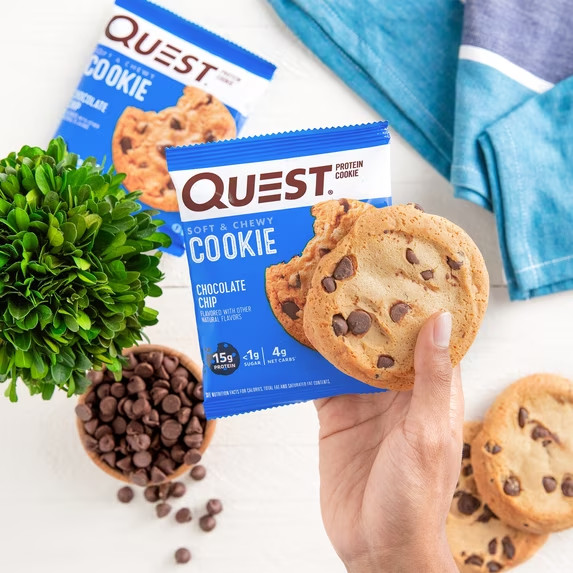 Quest Soft & Chewy Protein Cookie, High Protein, Chocolate Chip, 8 Count
