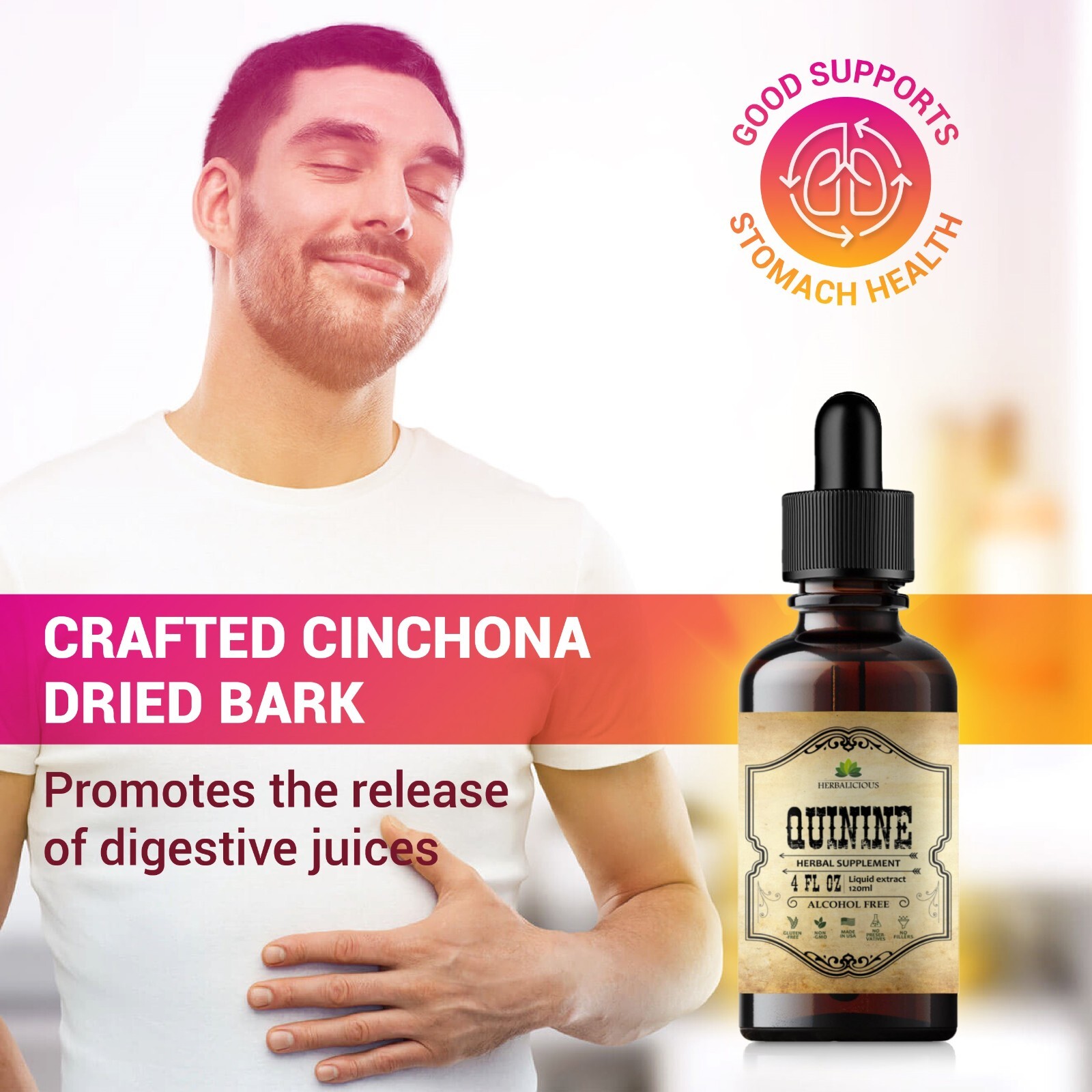 Quinine Liquid Extract 4oz – Cinchona Officinalis Bark