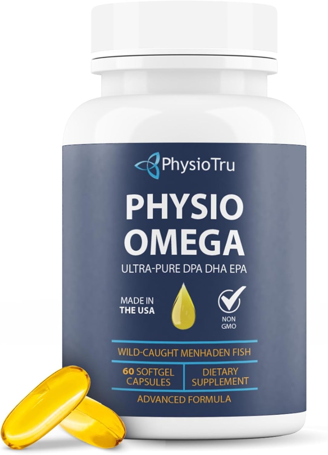 PhysioTru Physio Omega Ultra-Pura DPA DHA EPA ADVANCED FORMULA 60 Exp 05/27