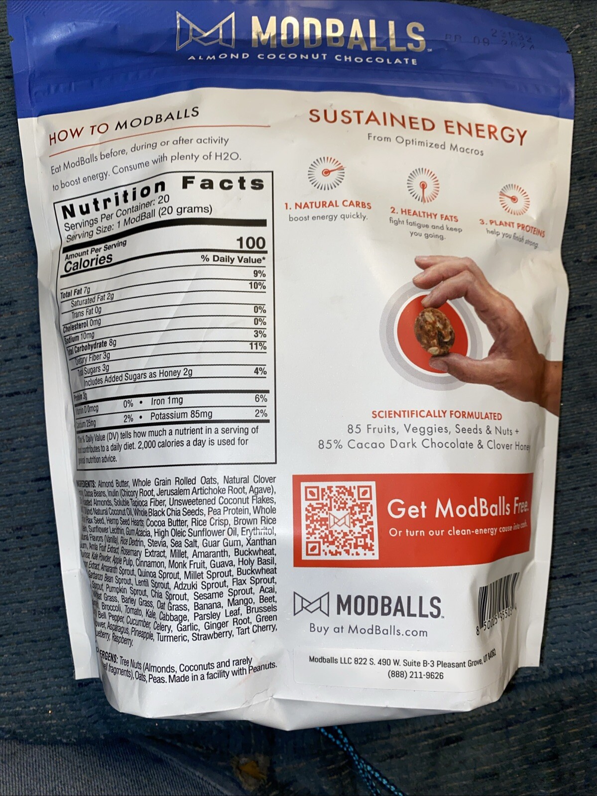 ModBalls – Hardcore Healthy Bites – Pure Fuel Not Stimulants – BB 09/2024
