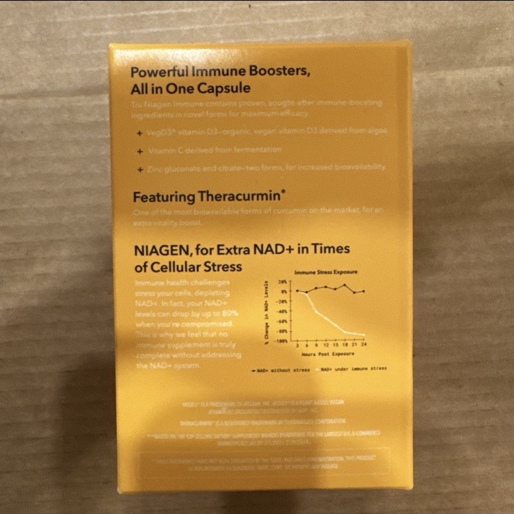 TRU Niagen Immune Defense 150mg Vitamin C Zinc New Exp -4/2027