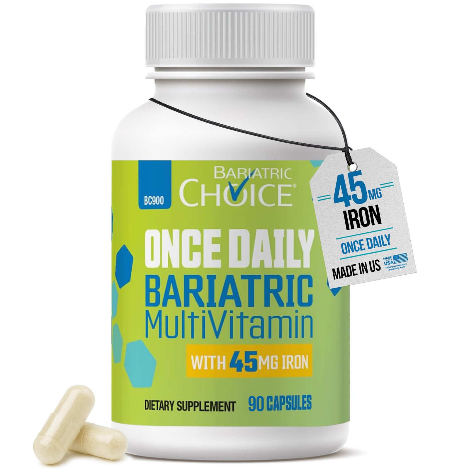 Bariatric Choice OnceDaily Bariatric Multivitamin with 45 mg of Iron | Easy t…