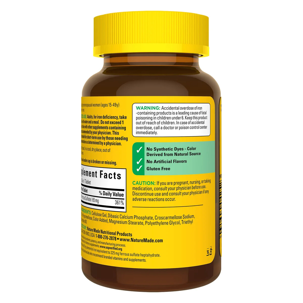 Nature Made Iron 65 mg – 365 Tablets Dietary Supplement 01/2027 or later