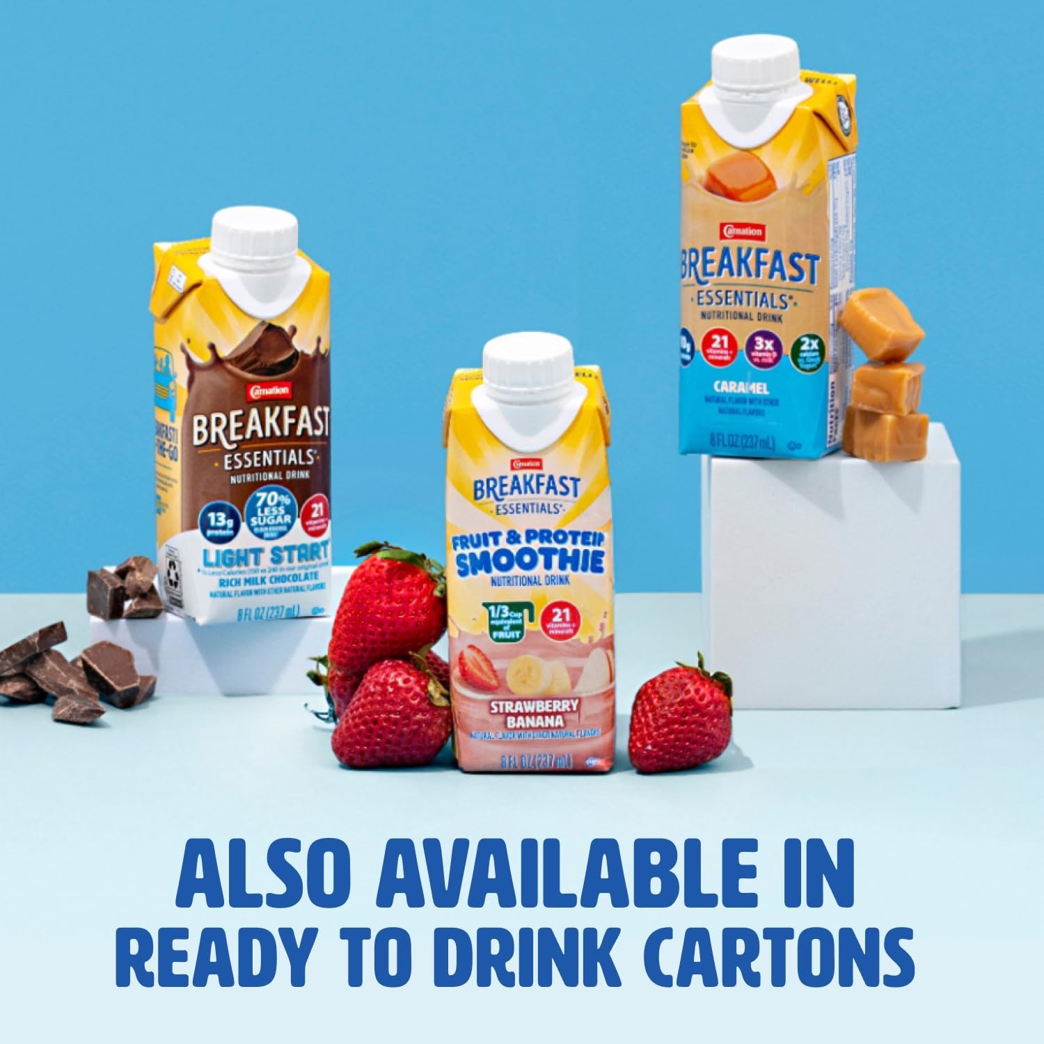 Carnation Breakfast Essentials Complete Nutritional Drink Strawberry 1.26 oz….